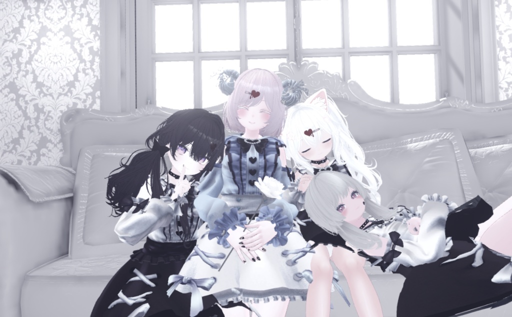 【AFKモーション付】【複数アバター対応】地雷ロリータ コーデセット #MeltyWear【MA対応】