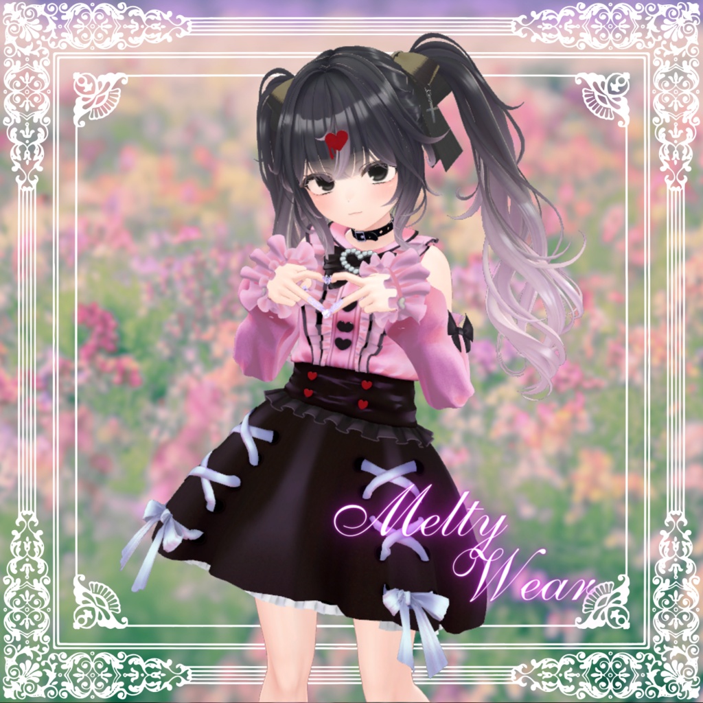 【AFKモーション付】【複数アバター対応】地雷ロリータ コーデセット #MeltyWear【MA対応】