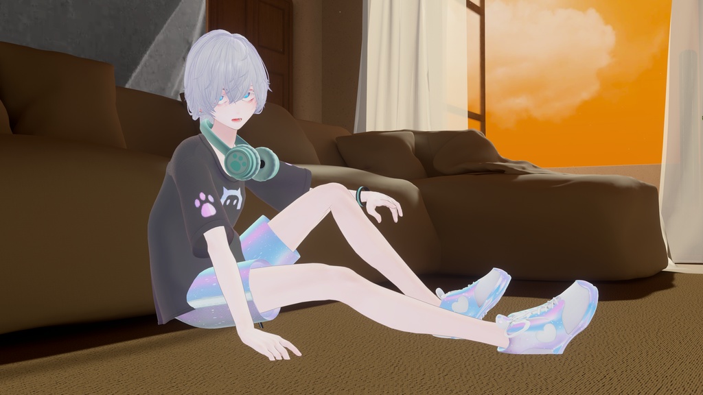 【複数アバター対応】Dancing Cat スポーツコーデセット #MeltyWear【MA対応】