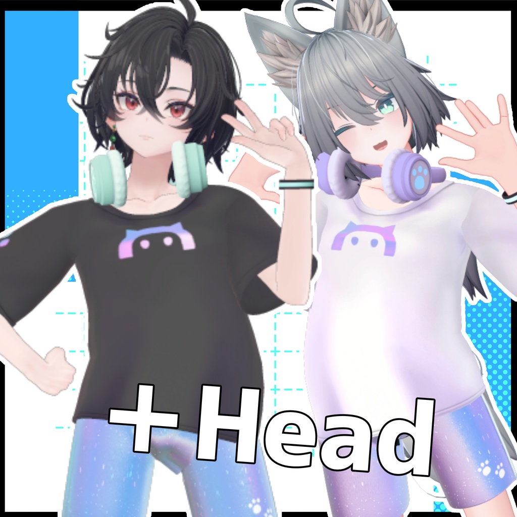 【複数アバター対応】Dancing Cat スポーツコーデセット #MeltyWear【MA対応】