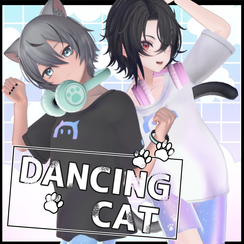 【複数アバター対応】Dancing Cat スポーツコーデセット #MeltyWear【MA対応】