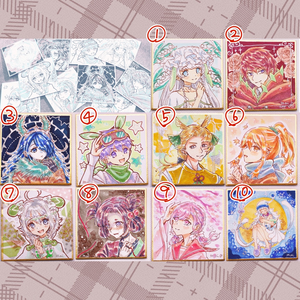 花擬人化シリーズ アナログ色紙(小)