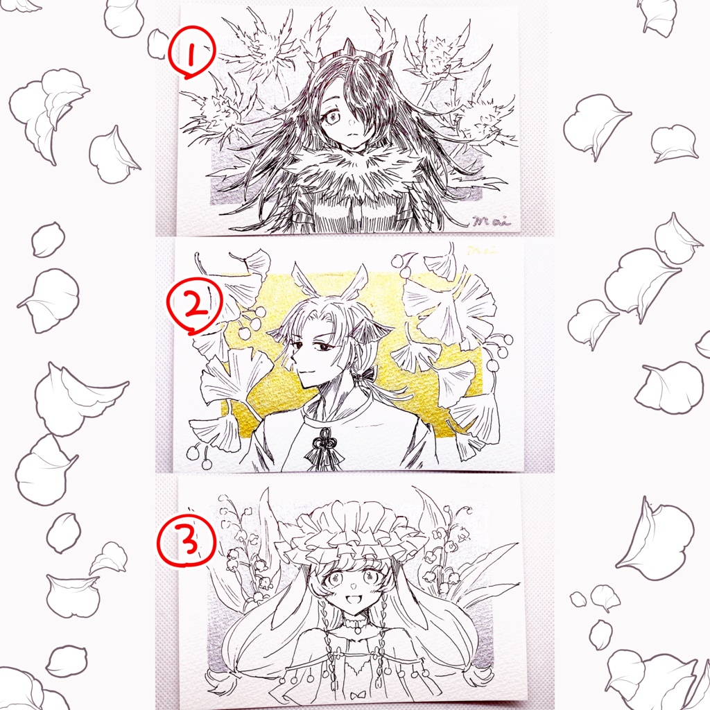 花擬人化シリーズ アナログ原画