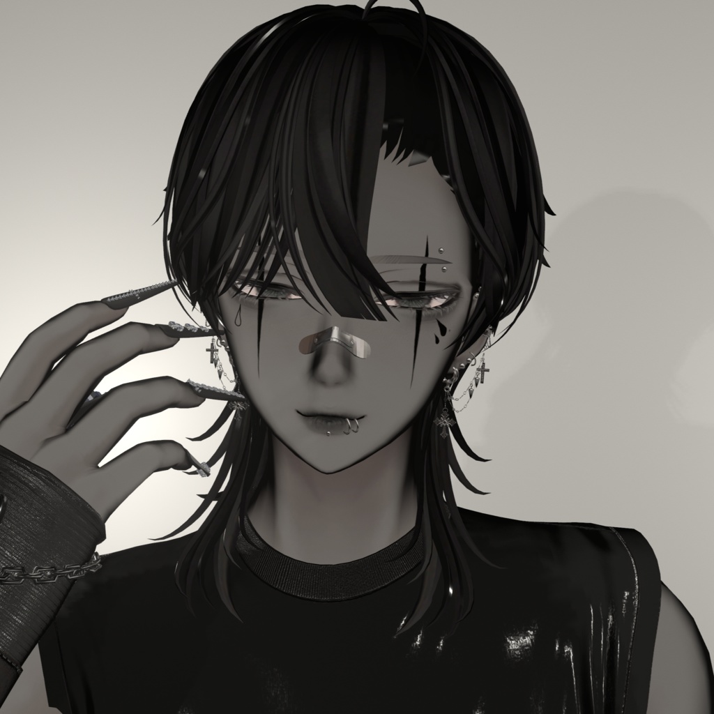 【5アバター対応】Clown&teardrop Face Tatto