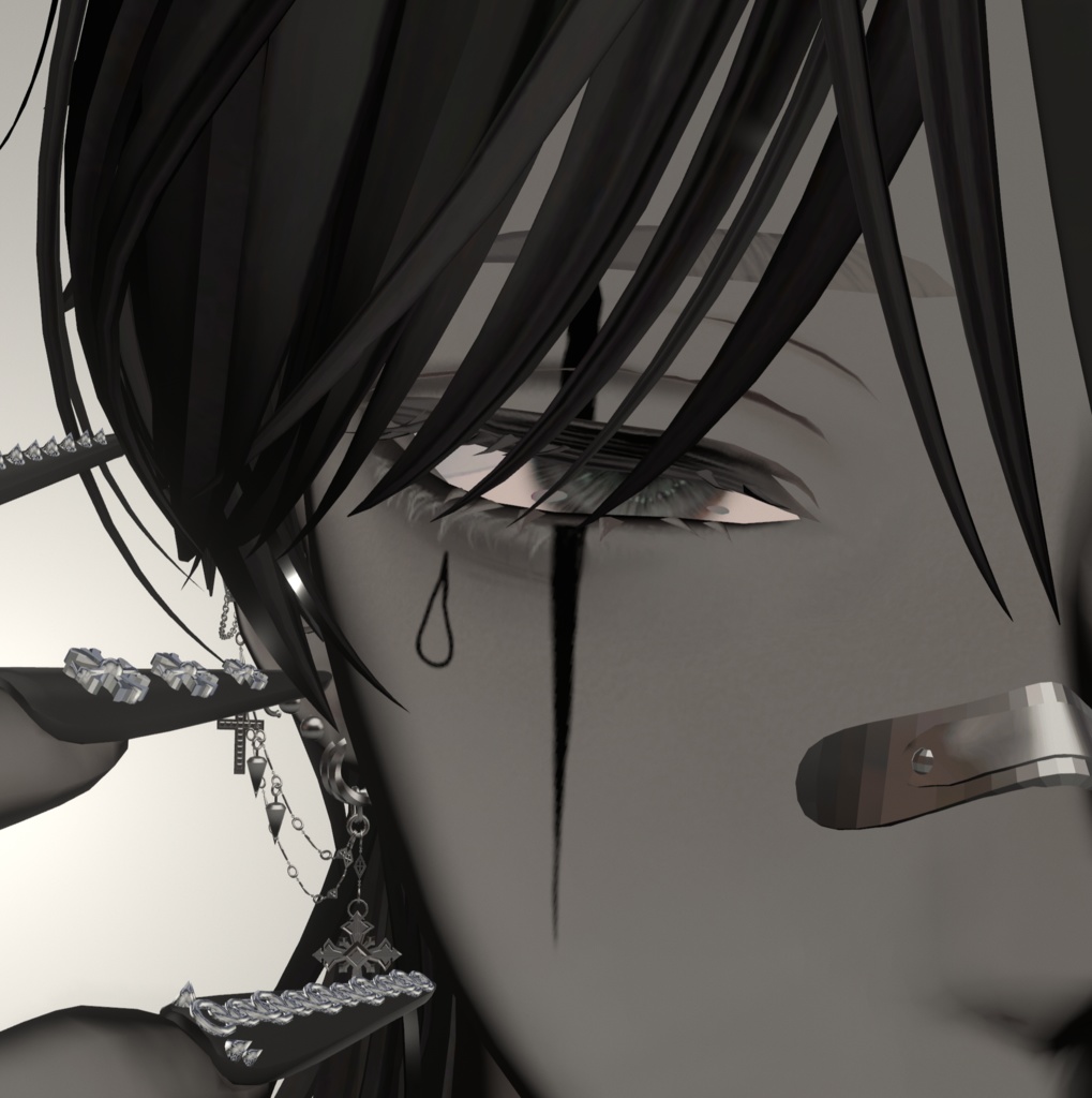 【5アバター対応】Clown&teardrop Face Tatto