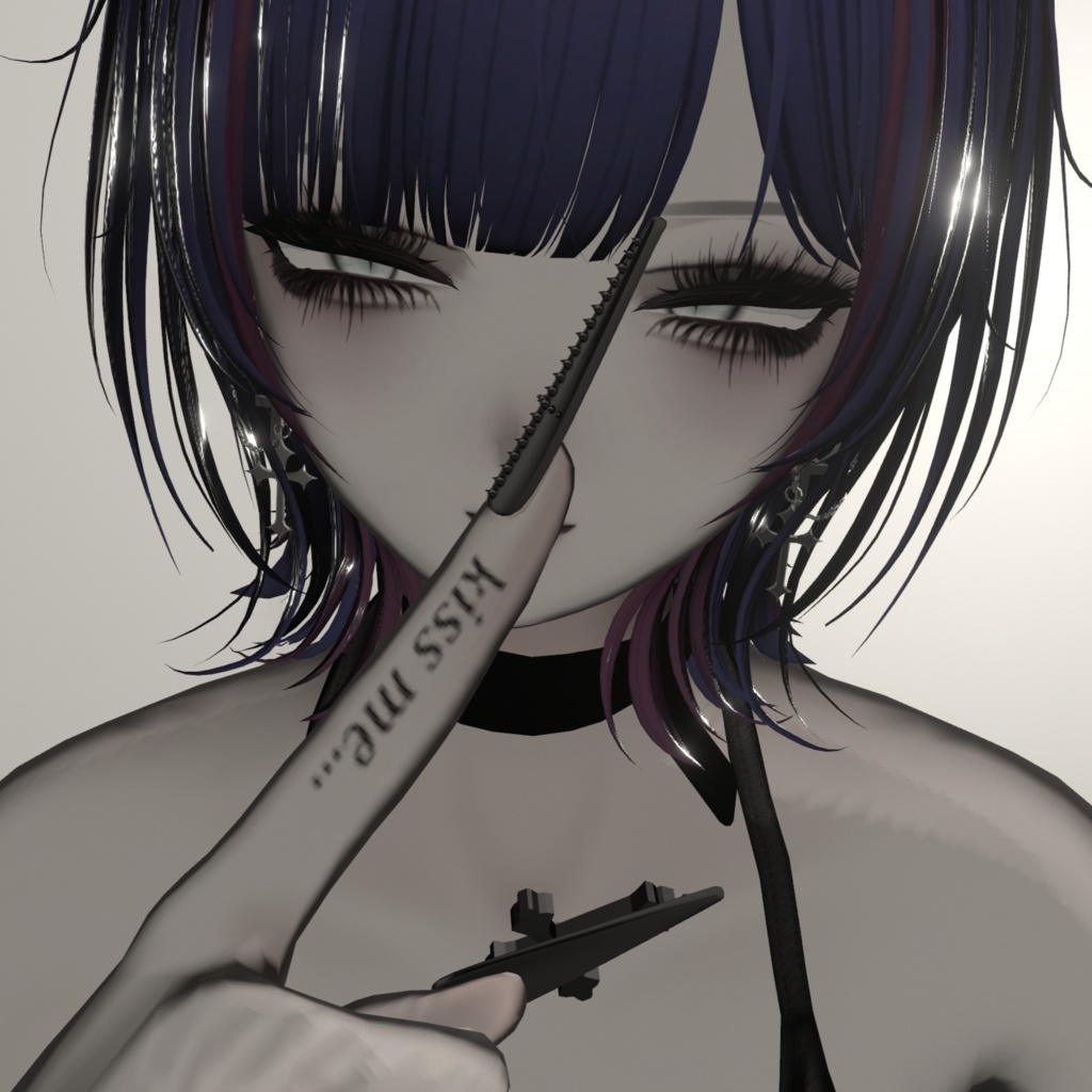 kiss me kill me finger tatto