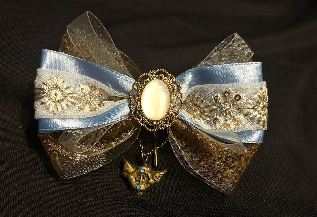 ポニーテールフックリボン ホワイト