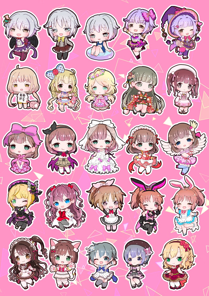 ストラップ&シールset(キュート)