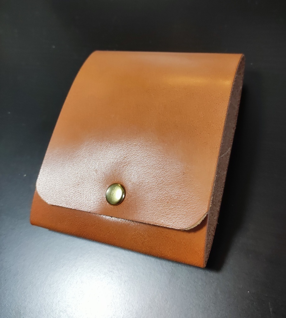 【型紙】縫わない財布 idea wallet|革1枚・縫製なしのミニ財布(A4実寸PDF+3D組み立てガイド)