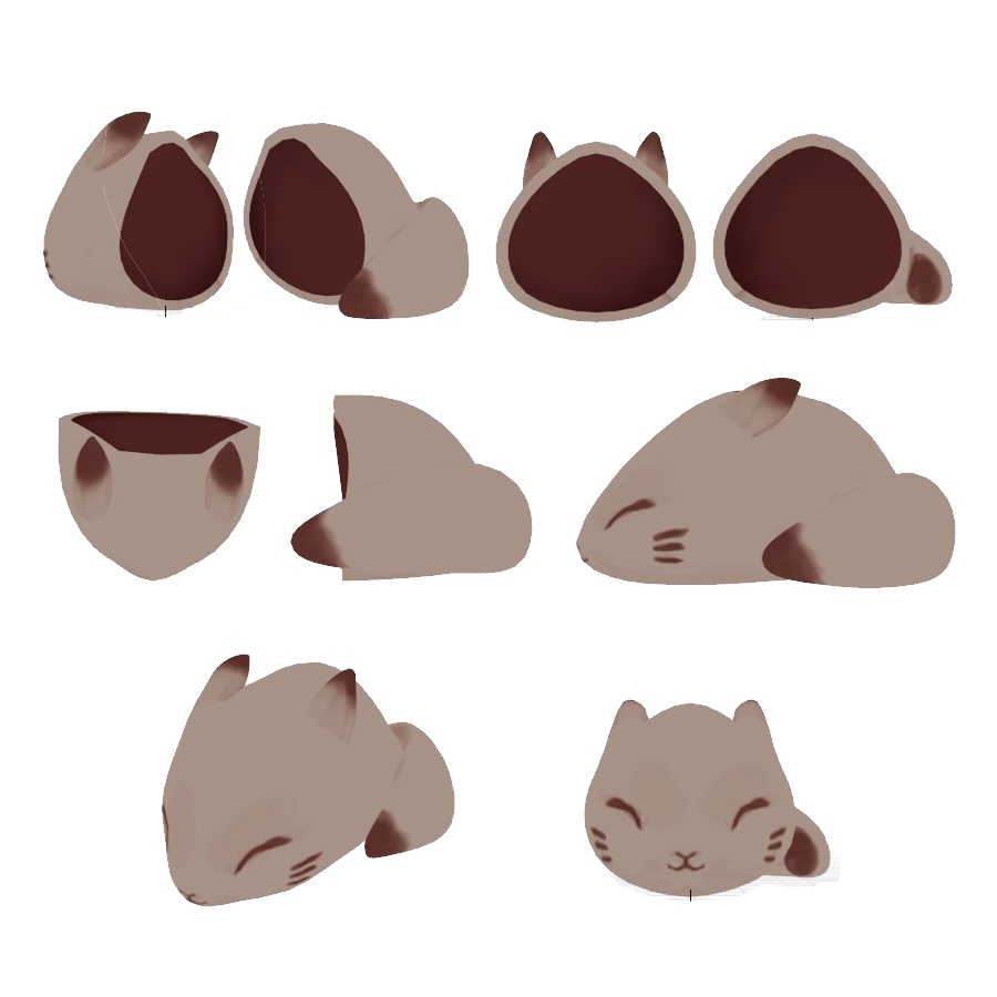 【3Dモデル】きつねのまんじゅう【VRChat】