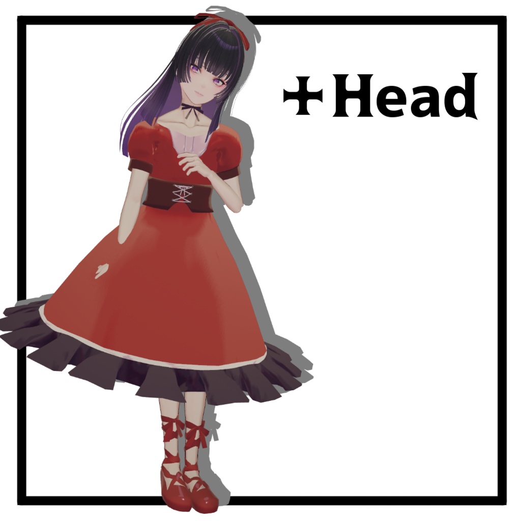 シンプルフリルワンピース【4アバター対応】