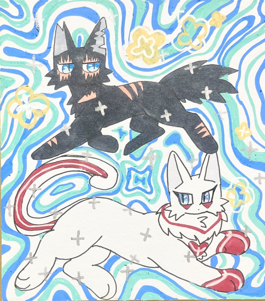 【色紙】ルイとあかしま