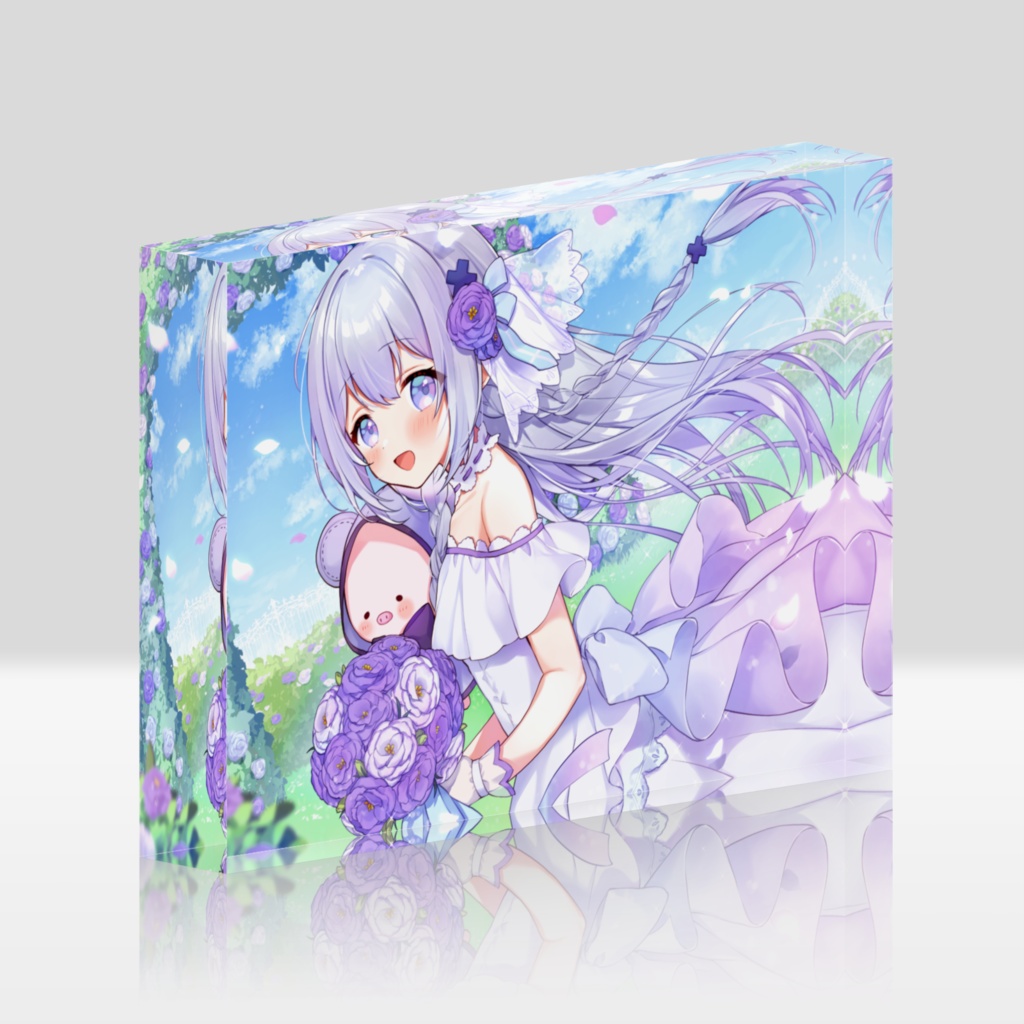 フェルト誕生日グッズ🍇✨【アクリルブロック・ウェディングA】