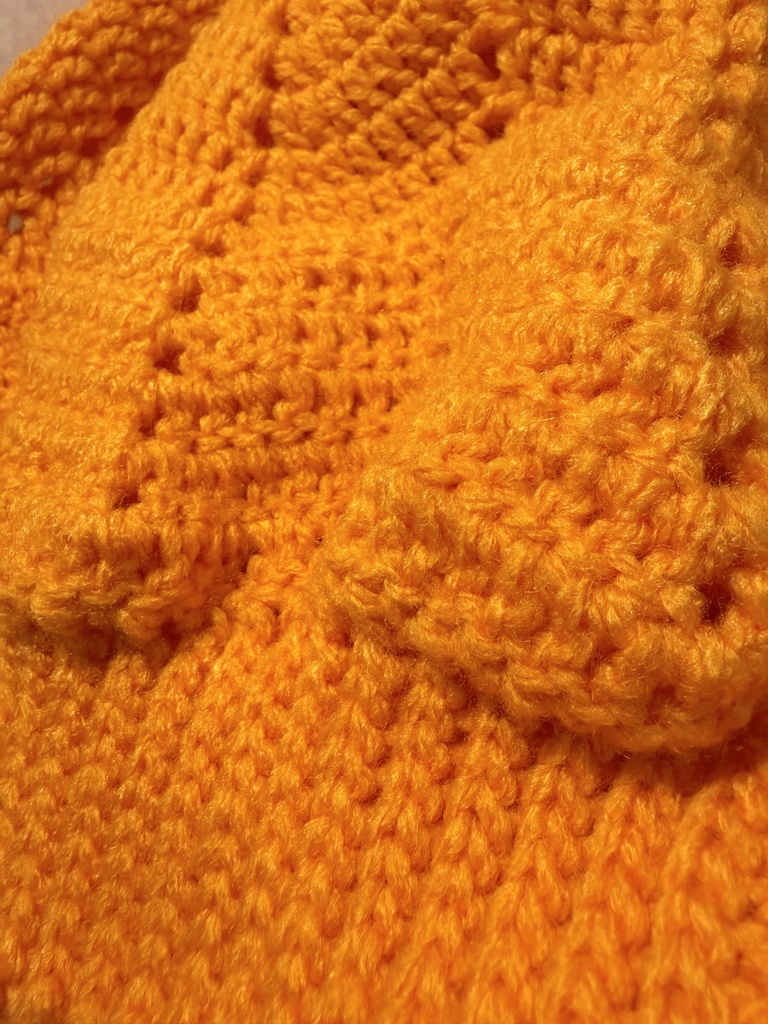 ゆったり可愛いシルエットの帽子 オレンジ