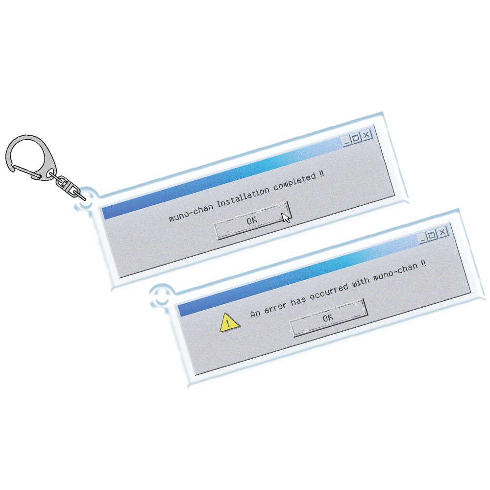 PCウィンドウ風 両面アクリルキーホルダー