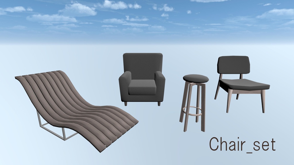 【VRChat】Chair_set_01・FREE