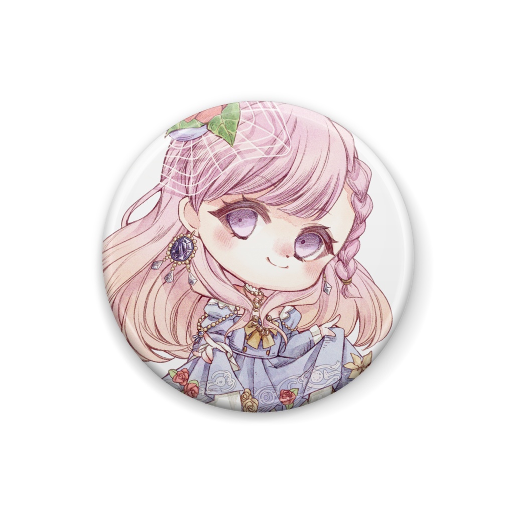 朝月るりかミニキャラ缶バッジ Chibi Rurika metal badge