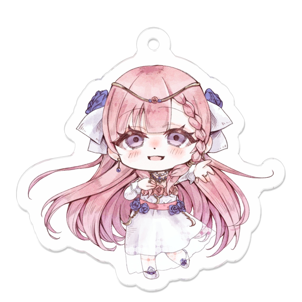 朝月るりかBlue Rose ミニキャラアクキー Chibi Rurika keyring Blue Rose