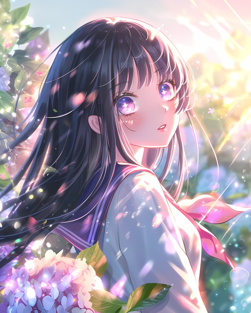 夢の庭の美しい少女