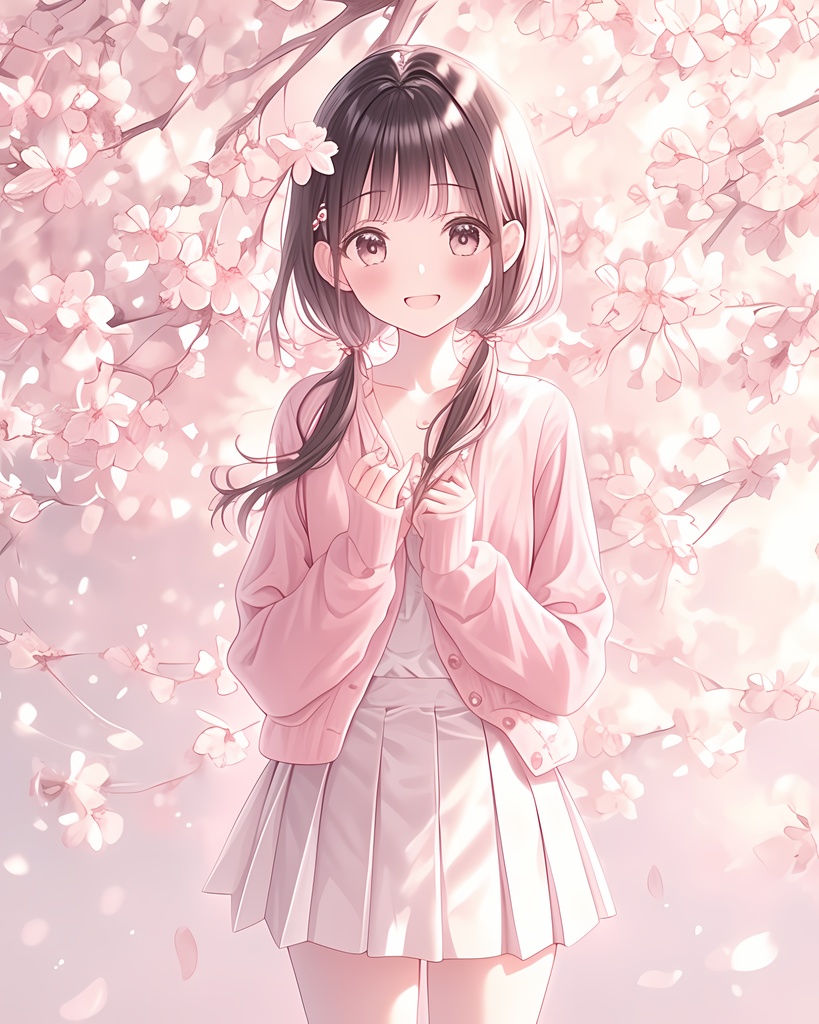 春風の中の笑顔