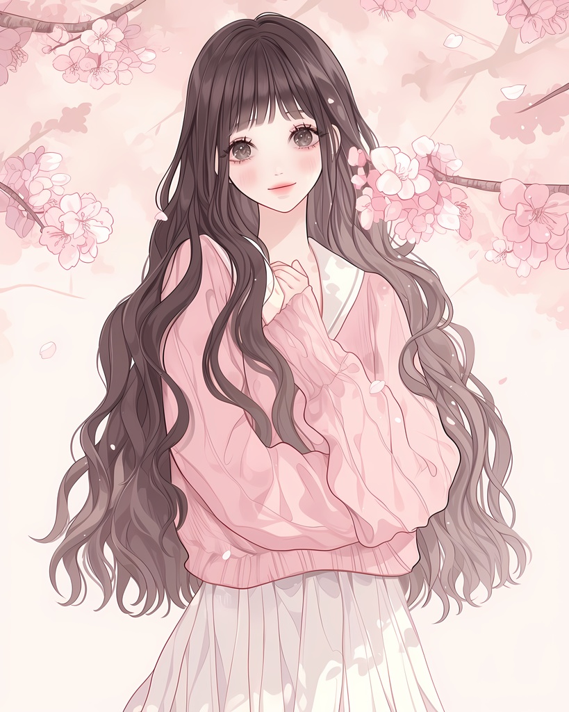 桜の下の微笑み