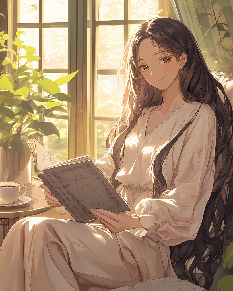 窓辺の朝読書