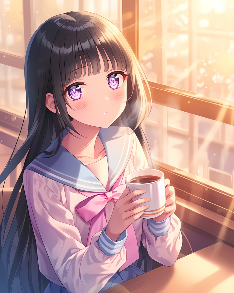 窓辺のカフェタイム