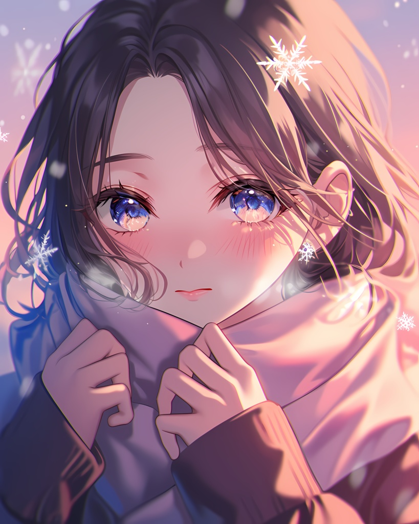 Winter Emotion Anime Illustration Set – 10 Images / 겨울 감성 애니 일러스트 세트