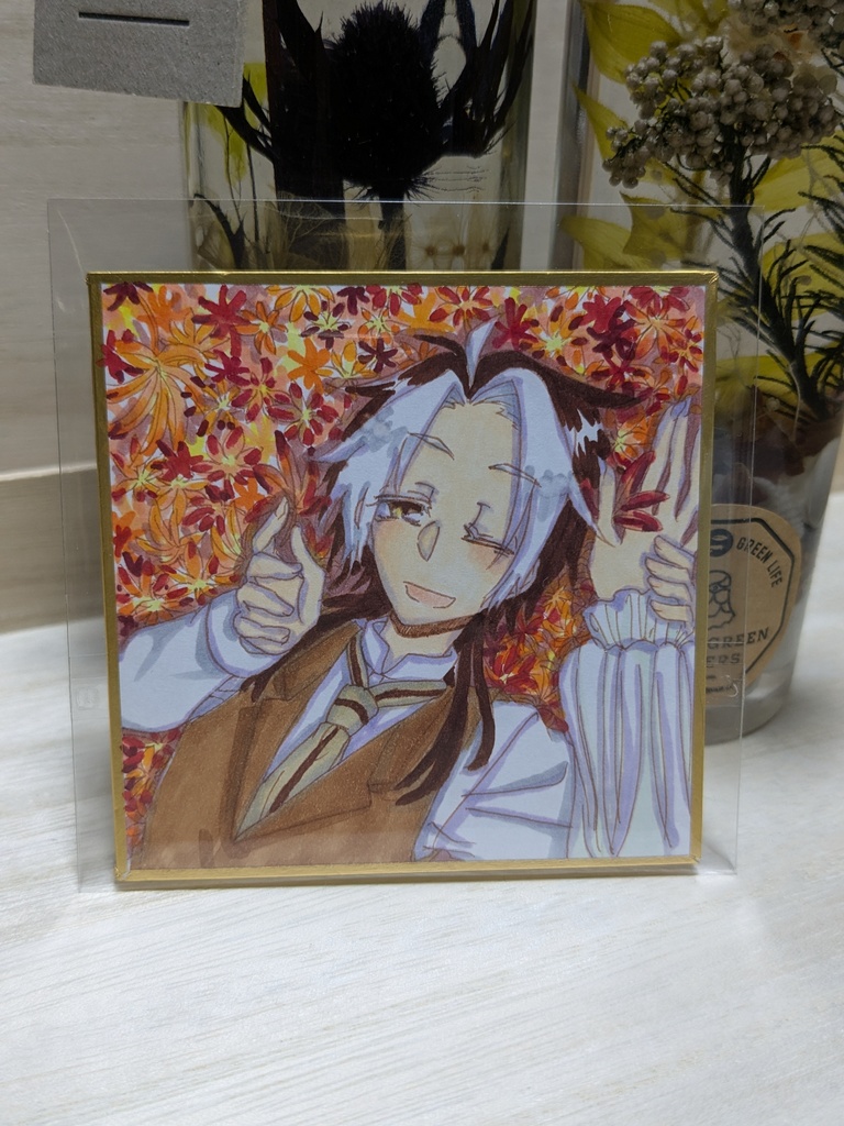 原画ミニミニ色紙(紅葉)