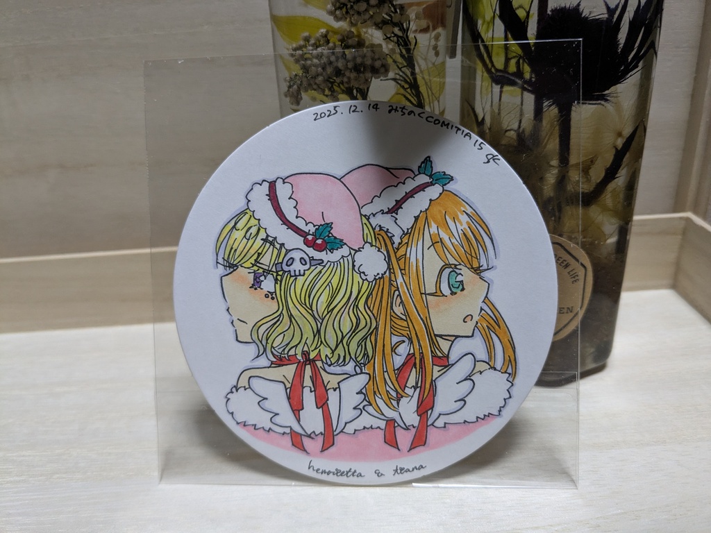 原画コースター(天使なサンタ)