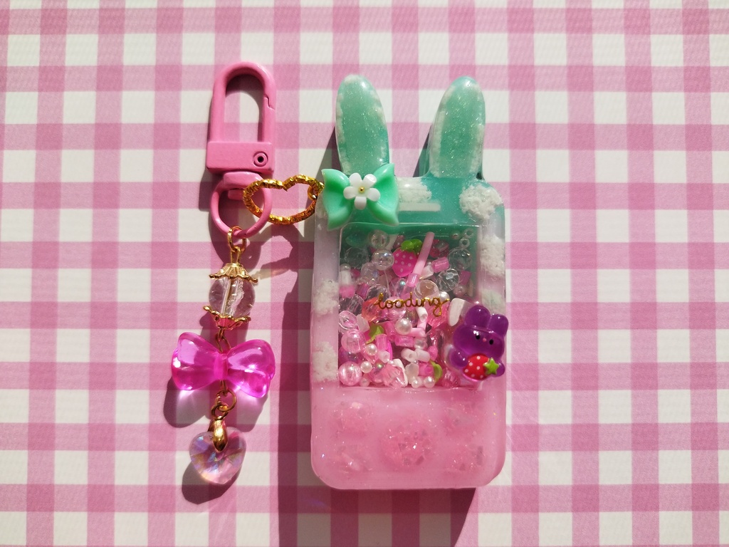 ピンクいちご うさ耳 携帯 シェイカー 