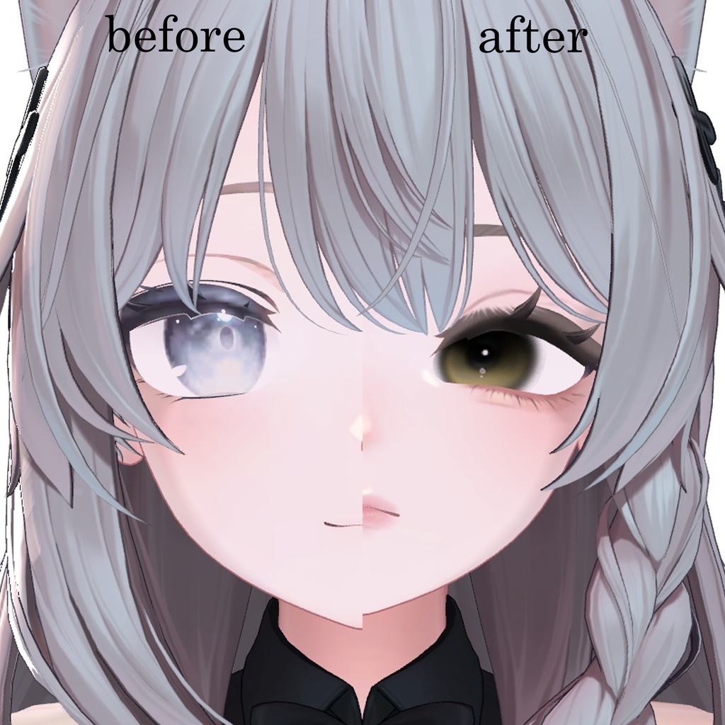 shinano clean makeup + eye texture + BlendShapes + shadow mask set