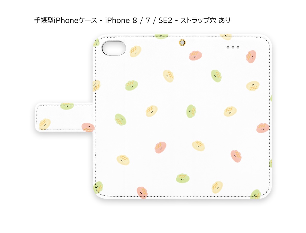 めりんぱん総柄iPhoneケース