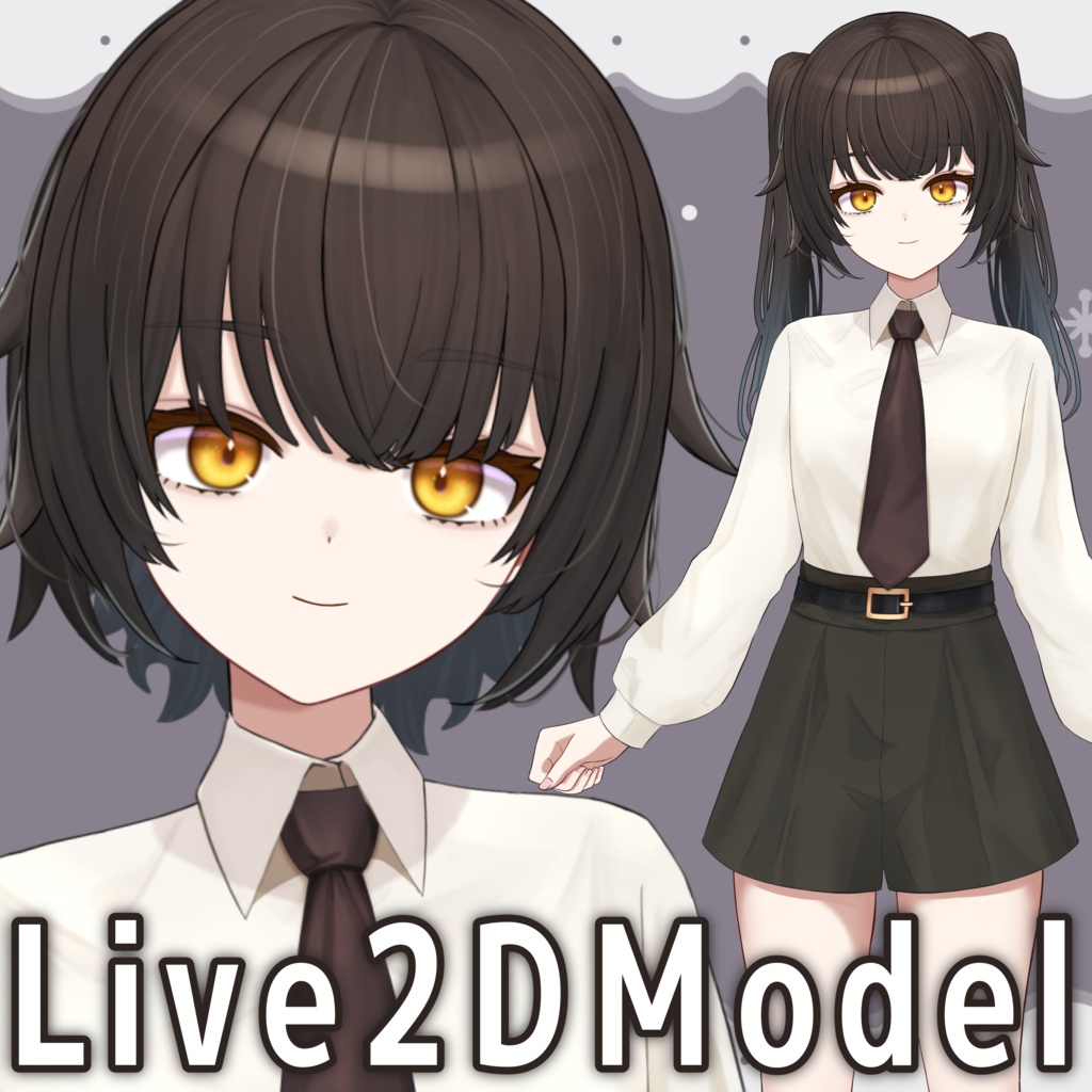 【汎用モデル】髪型をカスタムできる!ネクタイの女の子【VTS対応】