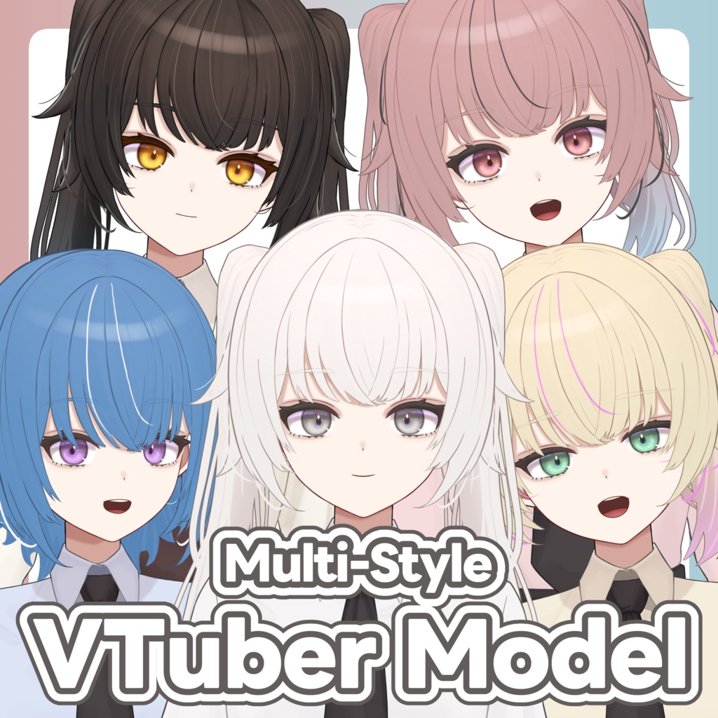 【汎用モデル】髪型＆カラーを自由にカスタマイズ！ネクタイの女の子【VTS対応】