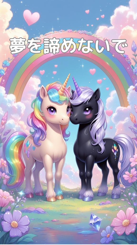 魔法のユニコーン壁紙セット(5枚)|セレナとルミナの優しいことば入りPDF