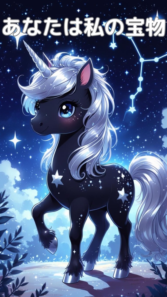 魔法のユニコーン壁紙セット(5枚)|セレナとルミナの優しいことば入りPDF