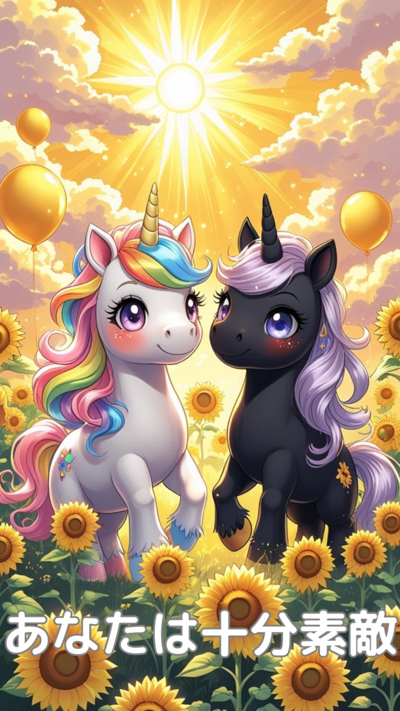 魔法のユニコーン壁紙セット(5枚)|セレナとルミナの優しいことば入りPDF