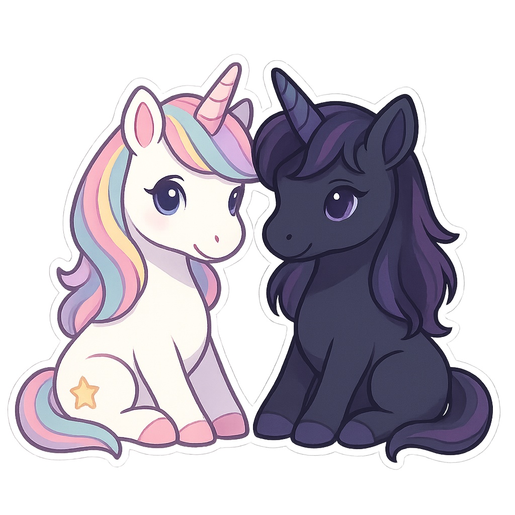 セレナ＆ルミナ｜デジタルステッカー5枚セット（背景透過PNG）