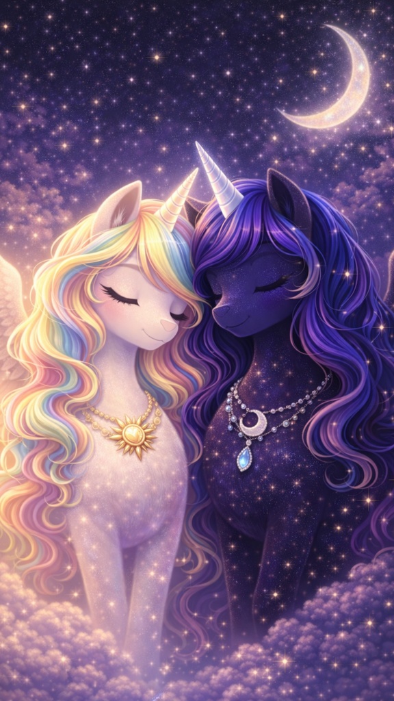 ユニコーン壁紙3枚セット|光のセレナ&闇のルミナ
