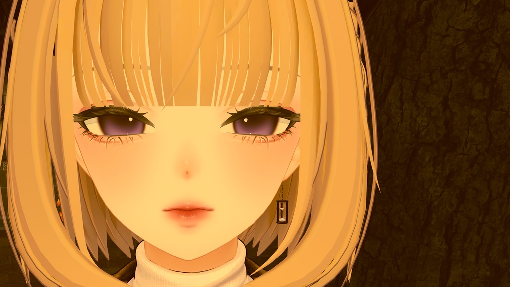 【VRChat想定】砂時計型イヤリング