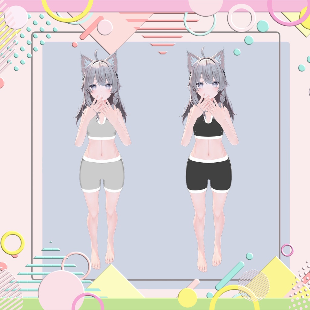 【しなの・ショコラ対応衣装】-SimpleSportyRoomWear-【VRChat向け】