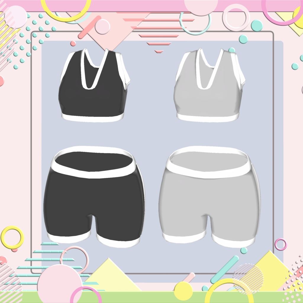 【しなの・ショコラ対応衣装】-SimpleSportyRoomWear-【VRChat向け】