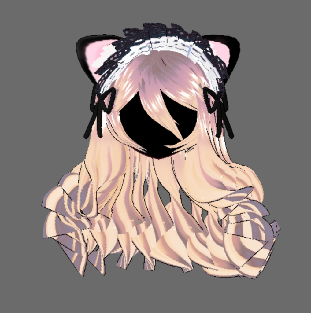 ねこみみメイドヘア(VRoidモデルデータ)