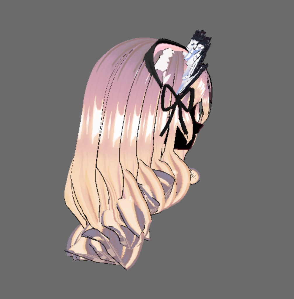 ねこみみメイドヘア(VRoidモデルデータ)