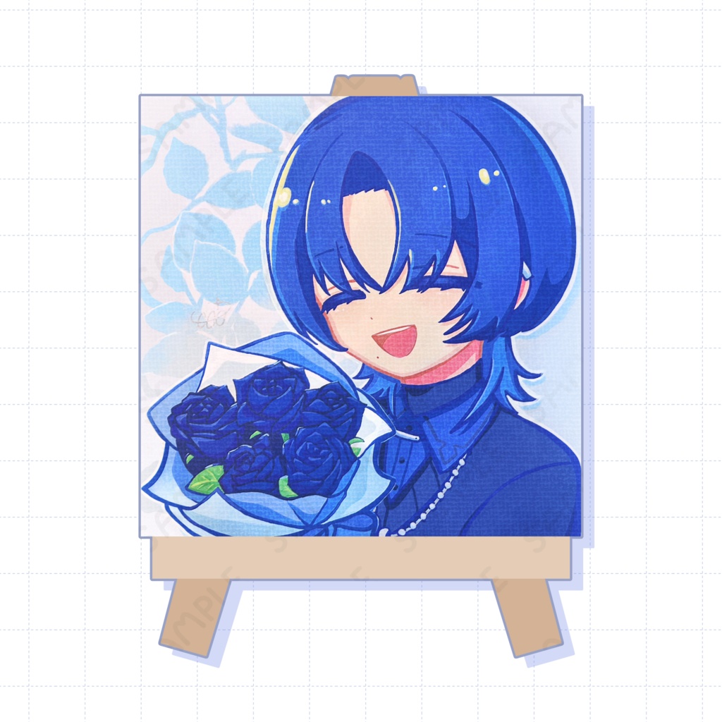  火威青 イーゼル付きミニキャンバス(複製原画) 非公式