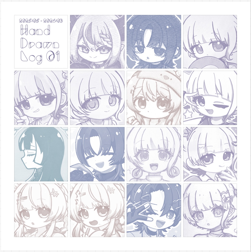【受注販売】イラスト本『Hand Drawn Log 01』非公式