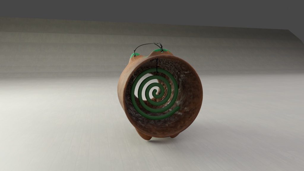 【3Dモデル】豚の蚊取り線香