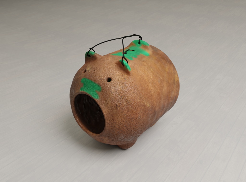 【3Dモデル】豚の蚊取り線香