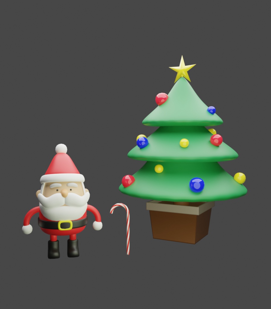 【3Dモデル】X'mas 小物類